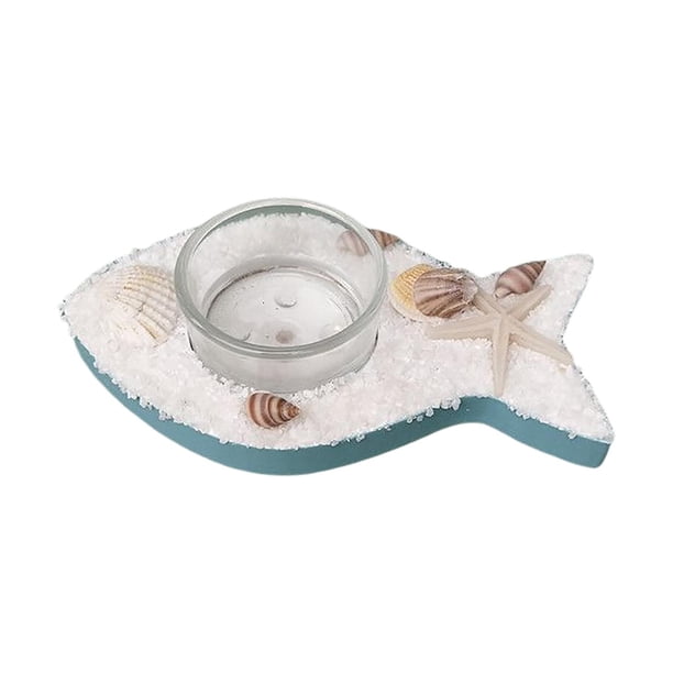 Candle Holder Candlestick Candle Cup Statue Tealight Holder for Tabletop Hotel Wedding Party Decoration Pescado Soledad Porta vela