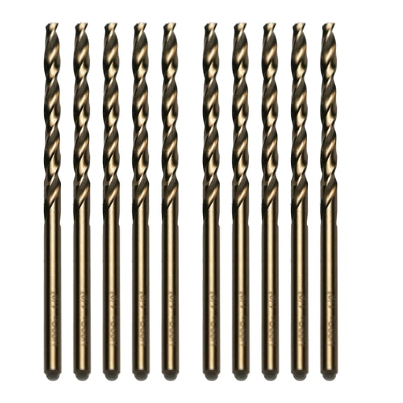 TMAX 10 pcs 1/8 In Cobalt M35 Metal Drill Bit for Drilling, Applications in Stainless Steel, Cast Iron, Titanium, Light-Gauge Metal, Aluminum