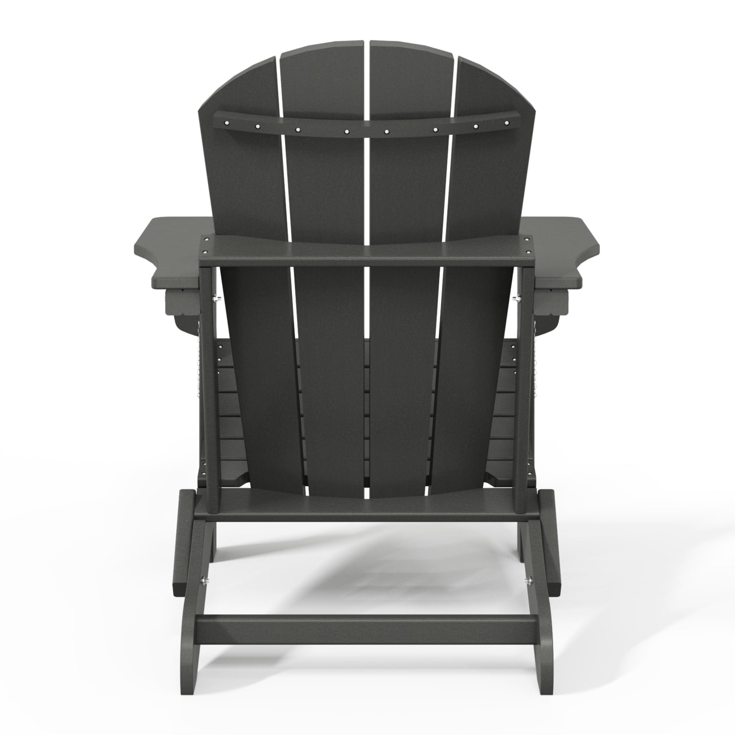 WestinTrends Malibu Outdoor Folding HDPE Adirondack Deck Chair - Patio & Outdoor Lounge, Weather‑Resistant, Gray