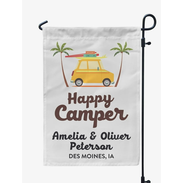Printtoo Drapeau de Camping Personnalisé pour Famille de Campeurs, Double Face