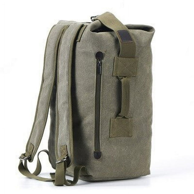 LinYooLi Outdoor Large Bag Rucksack Mens Military Canvas Backpacks Male Multi-functional Bucket Shoulder Army Bag Tourist Foldable