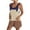 Blue-Brown, variant on Vhkiploz Summer Tank Romper For Women Printed Sleeveless Adjustsble Strap Shorts Tank Overalls Casual Vacation Stretch Cami Shorts Outfits With Pockets