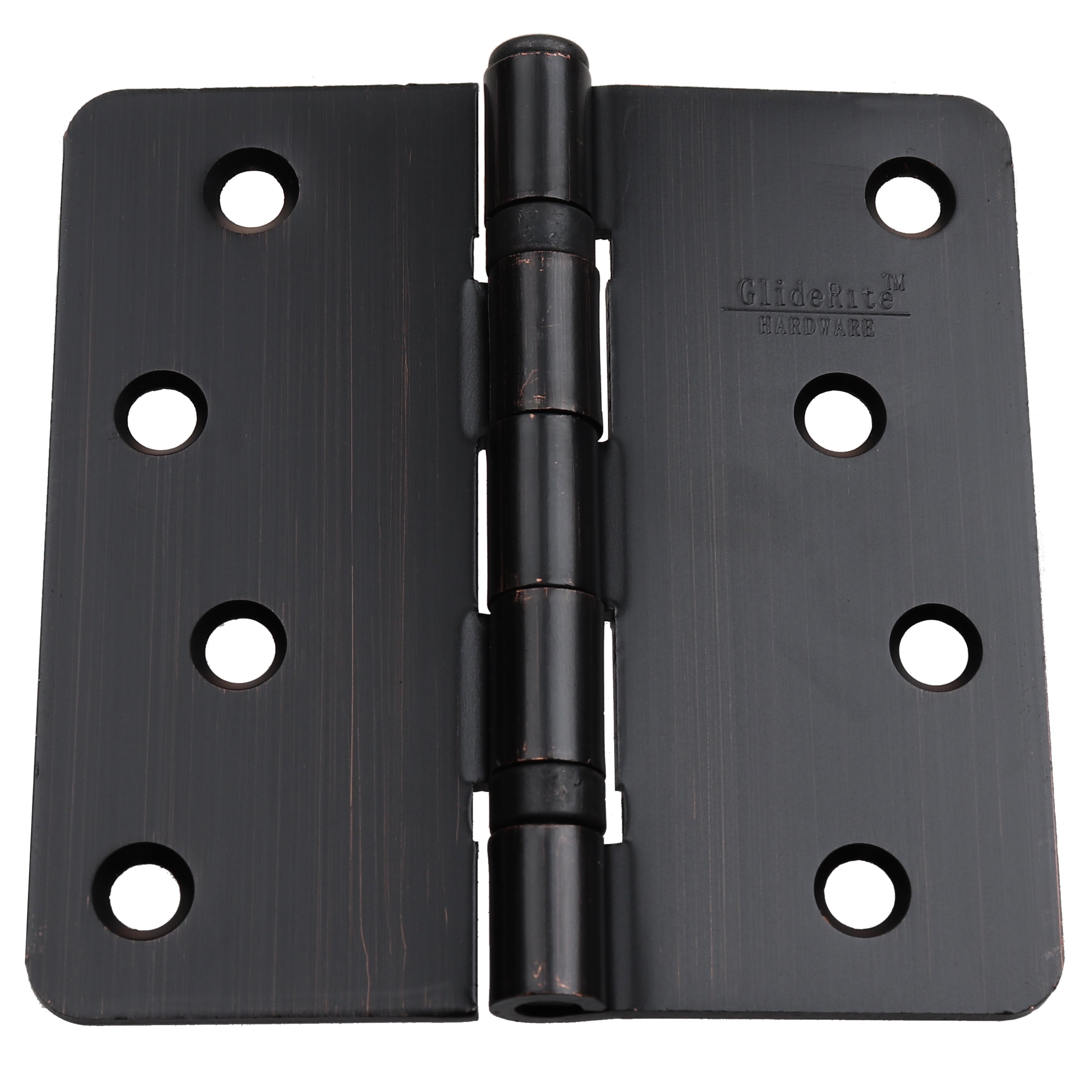 GlideRite 4 in. BallBearing Steel Door Hinges with 1/4 in. Corner