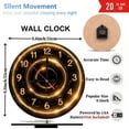 thumbnail image 3 of Glowing Digital Clock(1) 10-Inch Silent Wooden Wall Clock, Battery Operated (AA Batteries Not Included), Artistic Home Decor, 3 of 8