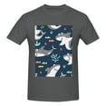 thumbnail image 4 of Bingfone Friendly Smiling Sharks Men'S Loose Fit Short-Sleeve Pocket T-Shirt, 4 of 7