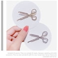 thumbnail image 3 of Mobutofu 3PCS Girls Hair Barrettes Scissors Hairpin Golden Rhinestone for Wedding Women, 3 of 8
