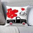 thumbnail image 1 of Funda de almohada corta de forro polar con estampado de coche para San Valentín, decoración del hogar, decoración de habitaciones y paredes, para festivales, fiestas y vacaciones., 1 of 6