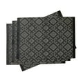 thumbnail image 6 of B. Smith Vinyl Woven Diamond Print Placemats, Black and Ivory (4 Pack) , 13" x 18", 6 of 7