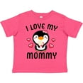 thumbnail image 3 of Inktastic I Love My Mommy with Cute Penguin and Hearts Girls Toddler T-Shirt, 3 of 5