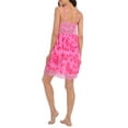 thumbnail image 5 of HDE Women's Silk Nightgown Satin V Neck Babydoll Lace Chemise Pink Floral S, 5 of 6