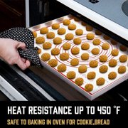 Silicone Pastry Mat - Walfos Non-Stick Baking Mat Fondant Mat with Measurement, Non-Slip Rolling Mat, Perfect for Rolling Dough, Cookie & Baking (23.6 x 15.7, Red)