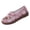 Pink_011, variant on Women's Style Embroidered Slip-On Loafers, Floral Microfiber Canvas Sneakers, Comfortable Flat Walking Travel Shoes with Pearl Detail Pink 6.5(EU-37)