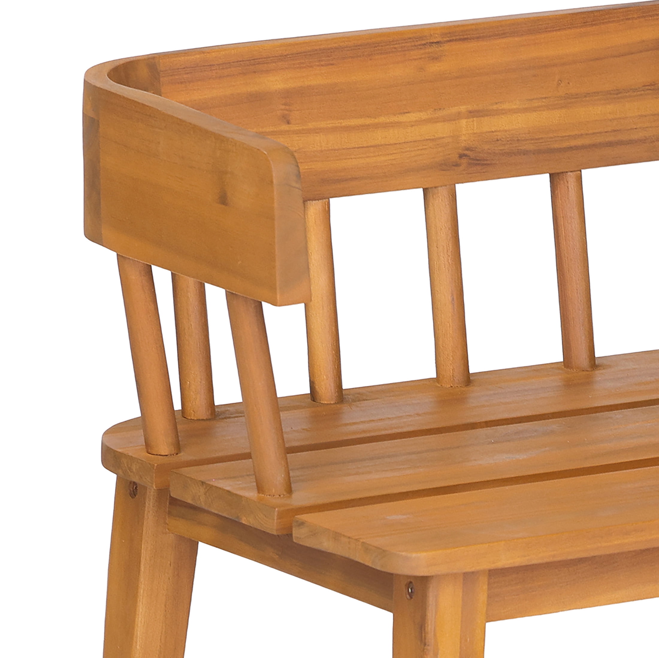 Christopher Knight Home 45" Outdoor Acacia Wood Patio Garden Bench, Slatted Backrest Seating, Teak
