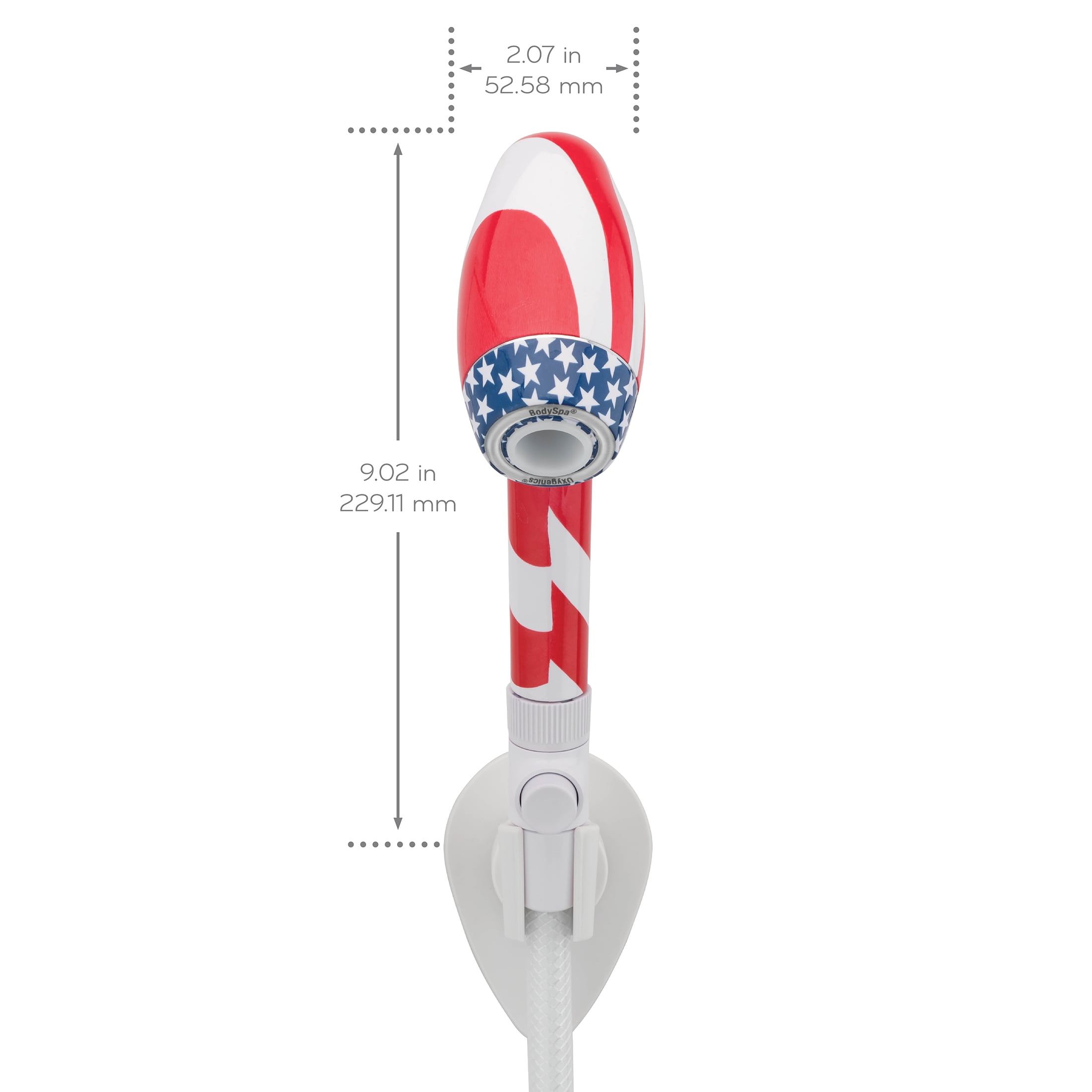 (2 pack) Oxygenics BodySpa RV Handheld Shower Head 2-Setting Red, White and Blue