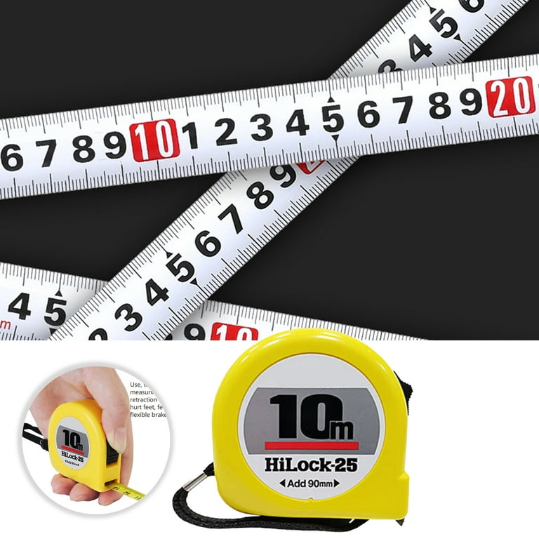 Deli 10M Tape Fiberglass Tape Measure Flexible Measurement Ruler