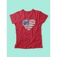thumbnail image 4 of American Heart Flag USA Flag Heart Patriotic 4th of July Women's Fitted V-Neck T-Shirt Medium Red - Independence Day Celebration Top - Soft, Breathable, and Stylish - Made in the USA - Small Red, 4 of 6