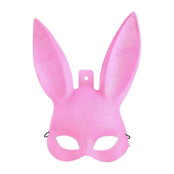 Bunny Mask Half Face Kids Girl Long Rabbit Ears Carnival Party Bar Nightclub