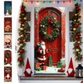 thumbnail image 1 of Funda Navideña para Puerta con Diseño de Papá Noel | 89 X 183 Cm | Tela de Poliéster | Decoración para Fiestas y Festivales | 1 Unidad, 1 of 6