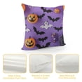 thumbnail image 4 of Kawaii Ghost Pillow Cover for Couch Sofa Bed Happy Halloween Pillow Cover Cartoon Pumpkin Bat Spider Pillowcase Soft Cushion Case Purple Outdoor Pillow Cover, 4 of 5