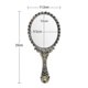 thumbnail image 2 of Hand Mirror, Retro Pattern Handle Makeup Mirror, Cosmetic Mirror Oval Style Travel Mirror, Small Mirror, 2 of 5
