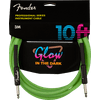 Fender Professional 10 Foot Glow in the Dark Instrument Cable Green #0990810119