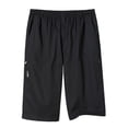 thumbnail image 3 of DODADAWANJ Capri Cargo Pants for Men Elastic Waist Wide Leg Pants Big and Tall Beach 3/4 Pant Loose Fit Below the Knee Shorts with Pockets Black XXXXL, 3 of 4