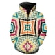 thumbnail image 1 of Sudadera con capucha y cremallera para hombre, diseño de mapa de tribus primitivas étnicas, primavera, con estampado 3D, informal, gran oferta 2024, 1 of 6