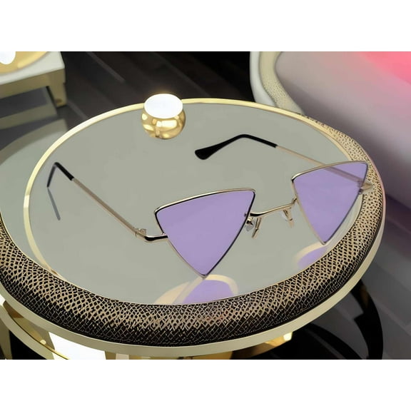 Purple Retro Triangle Cat Eye Sunglasses | Cateye Sunglasses Vintage