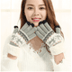 thumbnail image 2 of Guantes de punto con forro polar de invierno, cálidos guantes de dibujos animados, engrosados, con copos de nieve, ciervos, guantes de pantalla táctil de punto para mujer, 2 of 6