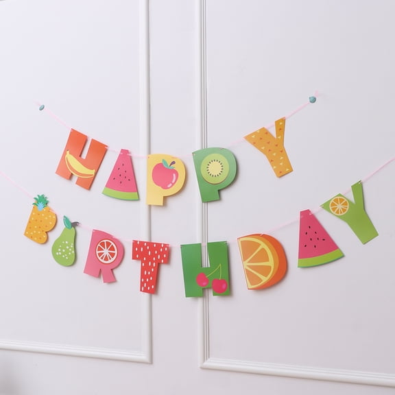 FOMIYES Colorful Fruit-Shaped Party Banner, Themed Bunting Garland for Birthday, , and Festive Decorations