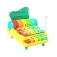 thumbnail image 3 of Xilófono 2 en 1 para niños, instrumento musical, teclado de piano, juguete de aprendizaje musical para niñas de 0 a 3 años, regalos de cumpleaños para 5 claves, 3 of 8