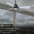 thumbnail image 2 of Matthews Fan Company AKLK-BK-MWH-56 Alessandra 56” Matte Black Ceiling Fan with 3 Matte White Blades, Integrated LED Light Kit, Remote Control, Indoor/Outdoor Wet Rated, 2 of 6