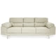 thumbnail image 2 of Sala de Piel Genuina 3-2 Sofá y Love Seat, 5 plazas, Modelo Lisboa, Color Marfil, Elegante, comodo y Moderno, Hecho en Mexico. Medidas: Sofá 220 X 85 X 90 cm, Love Seat 166 X 85 X 90 cm., 2 of 10