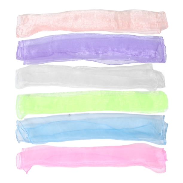 6 bufandas de gasa de colores caramelo para niños pequeños, ideales para actividades de aprendizaje, presentaciones de jardín de infantes y baile