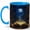 Blue, variant on Moonlit Library Book 11oz Ceramic Mug, Fantasy Reader Coffee Cup