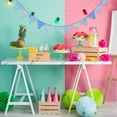 thumbnail image 6 of LULULION 1Pc Blue Cotton Triangle Bunting Hanging Banner for Birthday Party Decor and Festive Ambiance, 6 of 8
