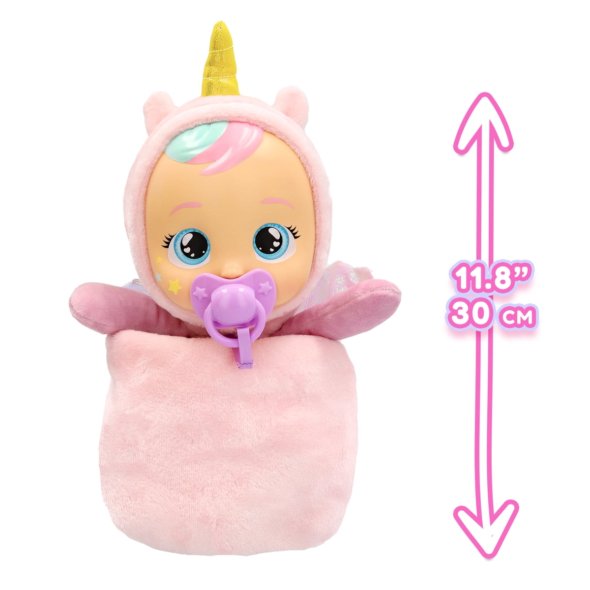 Cry Babies Goodnight Friends Luna & Poppy 11.8" Sleepy Time Baby Doll, light up wings, lullabies & baby sounds
