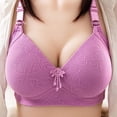 thumbnail image 1 of Women's Fixed Cup Front Open Button Underwear Thin Style Gathering Breathable Bra Underwear, 1 of 4