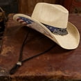 thumbnail image 4 of EGNMCR Home Decor, Room Decor, Wall Decor Cowboy Hat For Men Wide Sun Hat Western Style Outdoor Protection Cap Ranch Hat Summer Beach Sun Hat hat products, 4 of 5