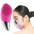 thumbnail image 3 of Mini Cepillo De Limpieza Facial Eléctrico Exfoliante Facial Eléctrico Masajeador Facial De Silicona Eléctrico Portátil A Prueba De Agua Yuarrent CE007597-02, 3 of 5