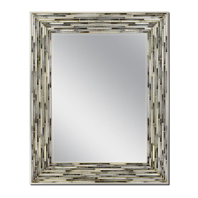 Head West 8158 23.5 x 29.5 in. Reed Onyx Single Frameless Wall Mirror