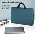 thumbnail image 6 of Ytonet 15.6 inch Laptop Case, Laptop Sleeve for Women Men, Carring Briefcase Computer Bag Compatible for HP Asus Dell Macbook Apple, Deep Teal, 6 of 7