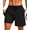Black, variant on Men's Swim Trunks with Compression Liner, Summer Quick Dry Beach Drawstring Board Shorts，5" Inseam Swimwear Swimsuit Swimming Shorts for Men(L, Blue Shark)