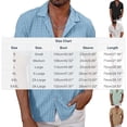 thumbnail image 2 of YUGYXL Men's Button Down Short Sleeve Shirt Casual Lightweight Trendy Knit Shirts Summer Eyelet Comfy Beach Vacation Tops Khaki M, 2 of 5
