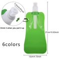 thumbnail image 2 of 6 bolsas de agua plegables para botellas deportivas, de plástico, con clip, reutilizables, 500 ml, 2 of 4