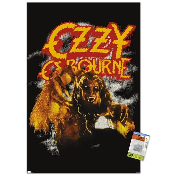 Ozzy Osbourne - Vintage Werewolf Wall Poster with Pushpins, 22.375" x 34"