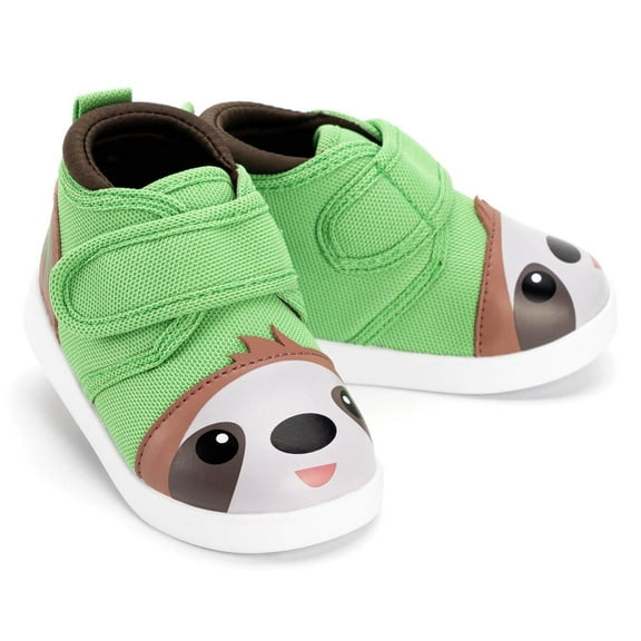 ikiki Sloth Squeaky Toddler Shoes | Green/Brown