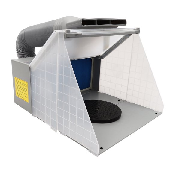 Model Painting Bench Spray Painting Work Table,Spray Painting Bench with3 LED Light Bars,Spray Booth Kit, Large Capacity Portable Spray Booth for Model Cake Craft Toy Part,45dB,with 2x Power Cords