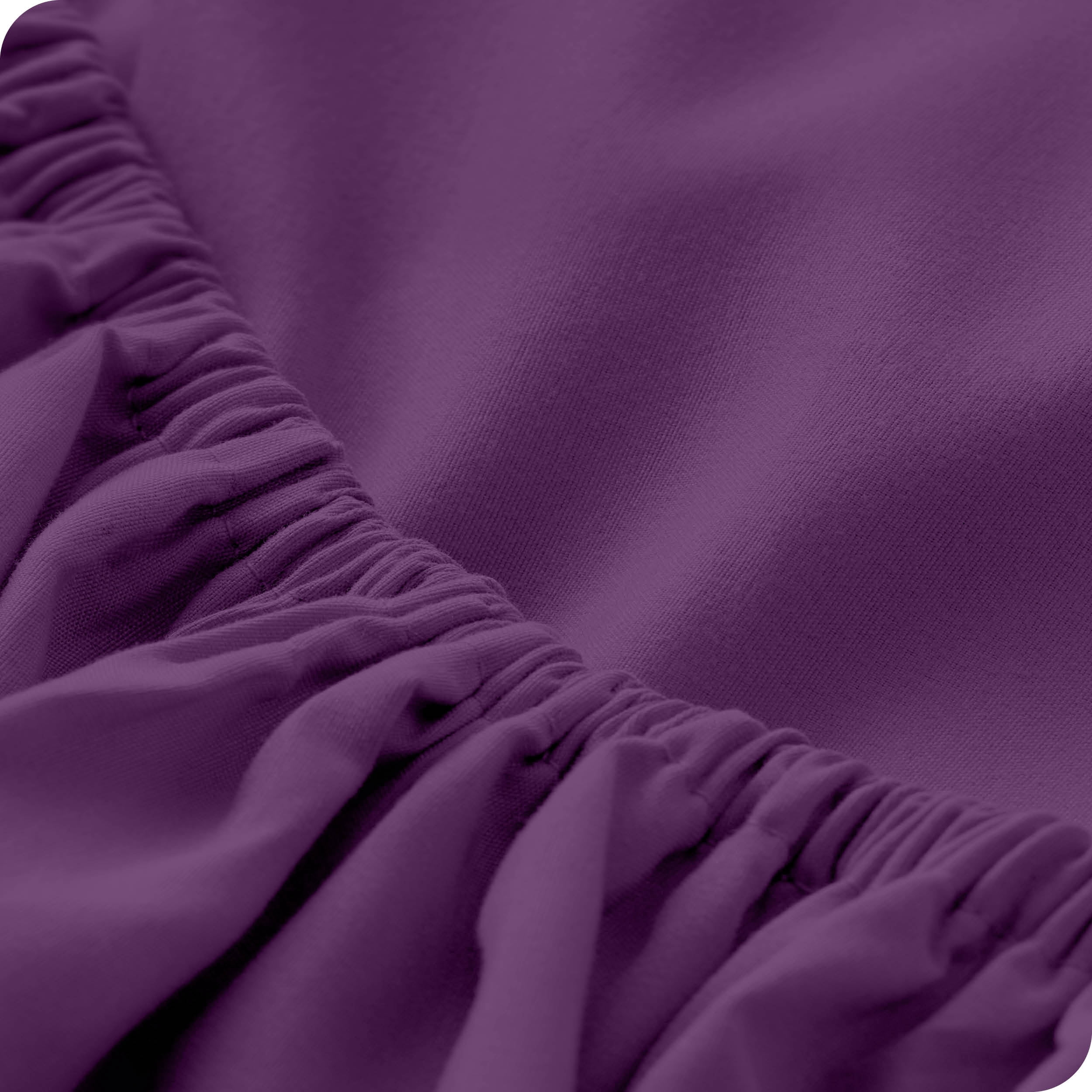 Bare Home Plum Microfiber Sheet Set, Wrinkle Resistant, Deep Pocket, Twin XL