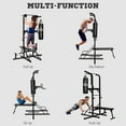 Soozier Home Gym Power Tower with Bench and Punching Bag, Multi